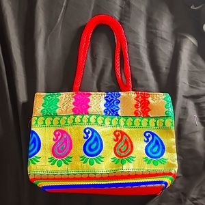Colorful pattern handbag